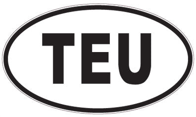 TEU - 3 Letter Initials Oval Magnet