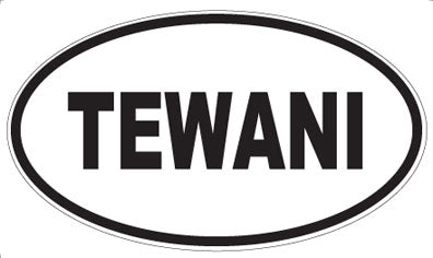 TEWANI - Oval Sticker
