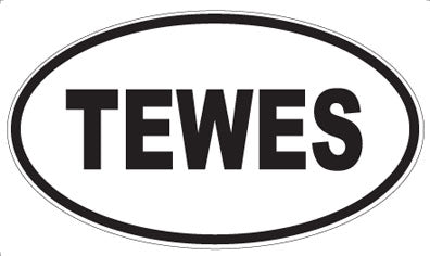 TEWES - Oval Sticker