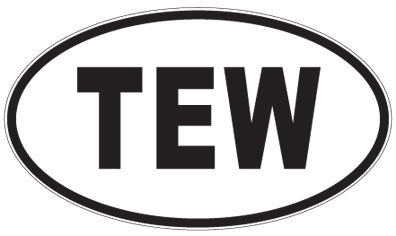 TEW - 3 Letter Initials Oval Magnet