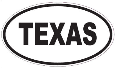TEXAS - Oval Magnet