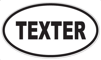 TEXTER - Oval Sticker