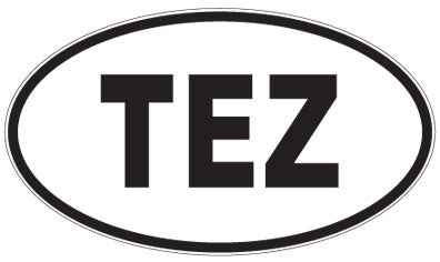 TEZ - 3 Letter Initials Oval Magnet