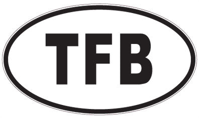 TFB - 3 Letter Initials Oval Magnet