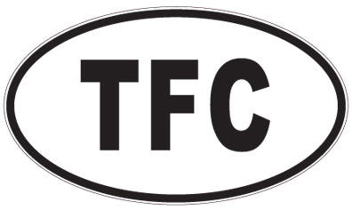 TFC - 3 Letter Initials Oval Magnet