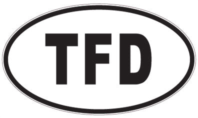 TFD - 3 Letter Initials Oval Magnet