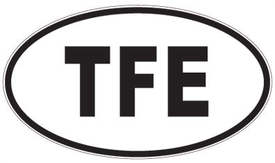 TFE - 3 Letter Initials Oval Magnet