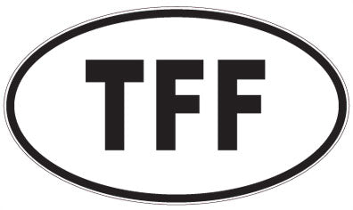 TFF - 3 Letter Initials Oval Magnet