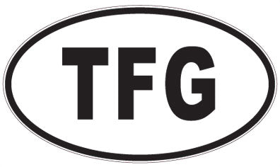 TFG - 3 Letter Initials Oval Magnet