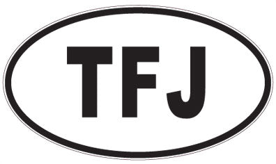 TFJ - 3 Letter Initials Oval Magnet