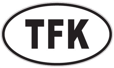 TFK - 3 Letter Initials Oval Magnet