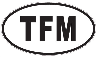 TFM - 3 Letter Initials Oval Magnet