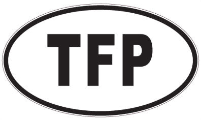 TFP - 3 Letter Initials Oval Magnet