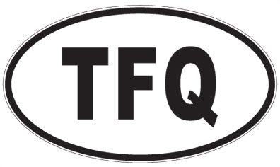 TFQ - 3 Letter Initials Oval Magnet