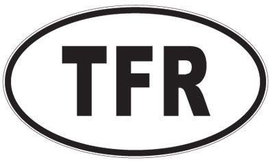 TFR - 3 Letter Initials Oval Magnet