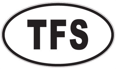 TFS - 3 Letter Initials Oval Magnet
