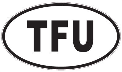 TFU - 3 Letter Initials Oval Magnet