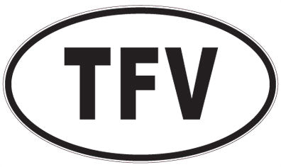 TFV - 3 Letter Initials Oval Magnet
