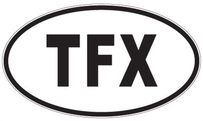 TFX - 3 Letter Initials Oval Magnet