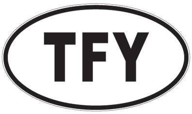 TFY - 3 Letter Initials Oval Magnet