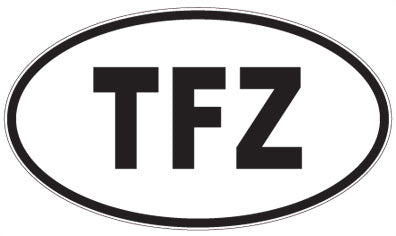 TFZ - 3 Letter Initials Oval Magnet