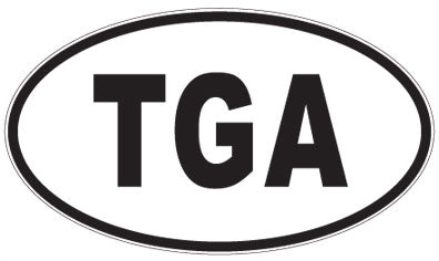 TGA - 3 Letter Initials Oval Magnet