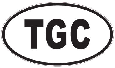 TGC - 3 Letter Initials Oval Magnet