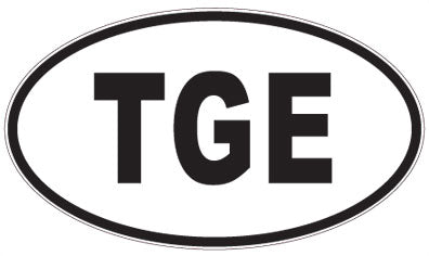 TGE - 3 Letter Initials Oval Magnet