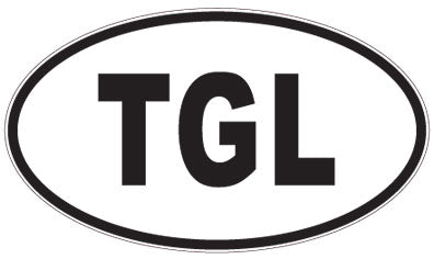 TGL - 3 Letter Initials Oval Magnet