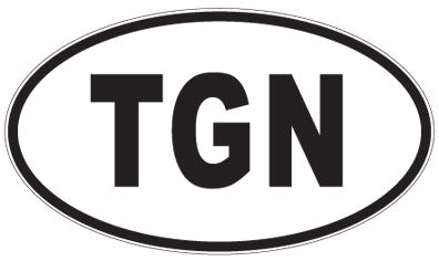 TGN - 3 Letter Initials Oval Magnet