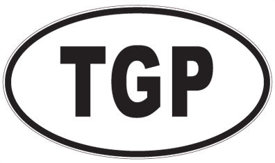 TGP - 3 Letter Initials Oval Magnet