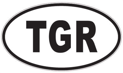 TGR - 3 Letter Initials Oval Magnet