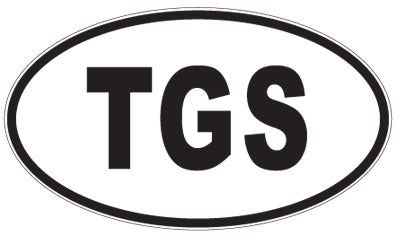 TGS - 3 Letter Initials Oval Magnet