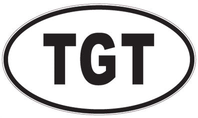 TGT - 3 Letter Initials Oval Magnet
