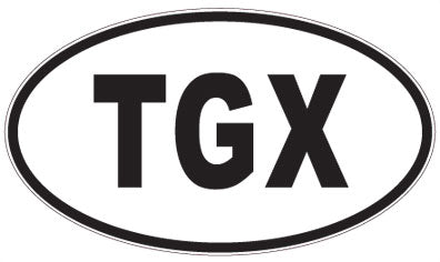 TGX - 3 Letter Initials Oval Magnet