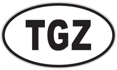 TGZ - 3 Letter Initials Oval Magnet