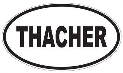 THACHER - Oval Sticker