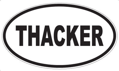 THACKER - Oval Sticker