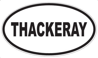 THACKERAY - Oval Sticker