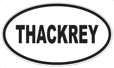 THACKREY - Oval Sticker