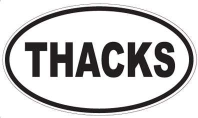 THACKS - Oval Sticker