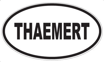 THAEMERT - Oval Sticker