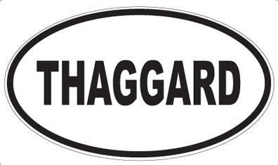 THAGGARD - Oval Sticker