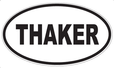 THAKER - Oval Sticker