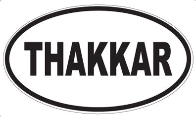 THAKKAR - Oval Sticker