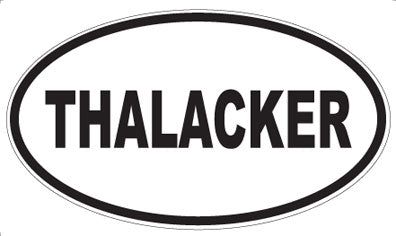THALACKER - Oval Sticker