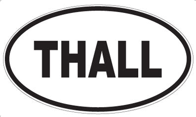 THALL - Oval Sticker
