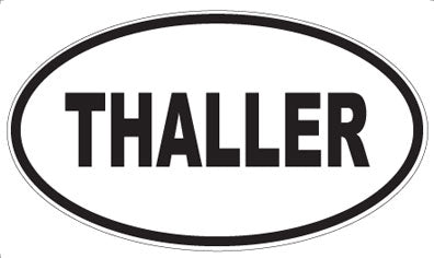 THALLER - Oval Sticker