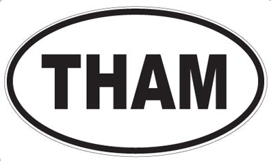 THAM - Oval Sticker