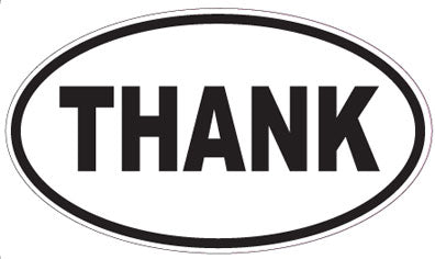 THANK - Oval Magnet
